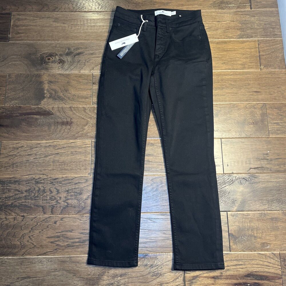 NWT Vineyard Vines Straight Jamie High Rise‎ Black Women’s 25 $178